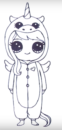 Раскраска девочка в пижаме