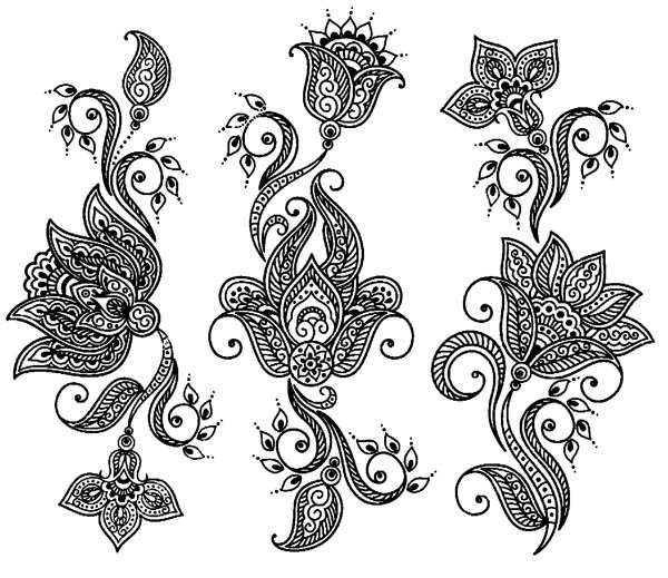 Мехенди схемы узоров