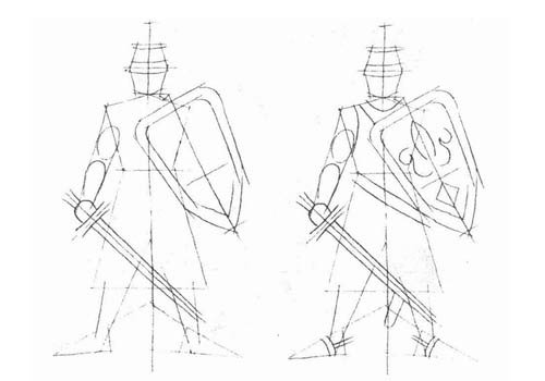 Рыцарь рисунок поэтапно