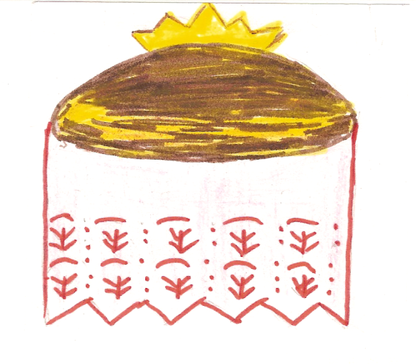 Поэтапное рисование хлебобулочных изделий