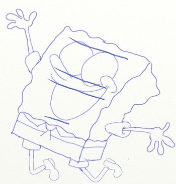 Рисунок дома Спанч Боба карандашом