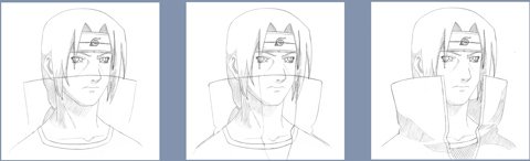 Нарисовать Итачи поэтапно карандашом