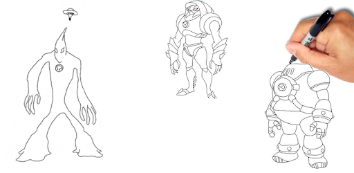 Пришельцы Бен 10 легко нарисовать