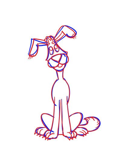 Шарик из Простоквашино карандашом