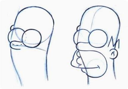 Нарисовать Гомера Симпсона пошагово