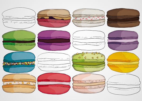 Макаруны иллюстрация