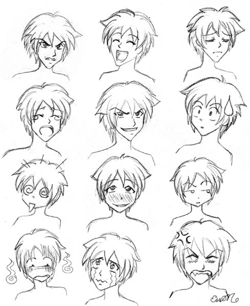 Аниме эмоции мужские