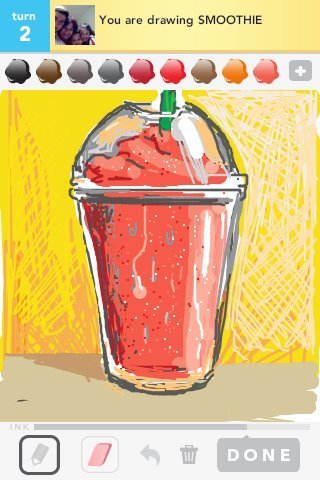 Клубника скетч акварель