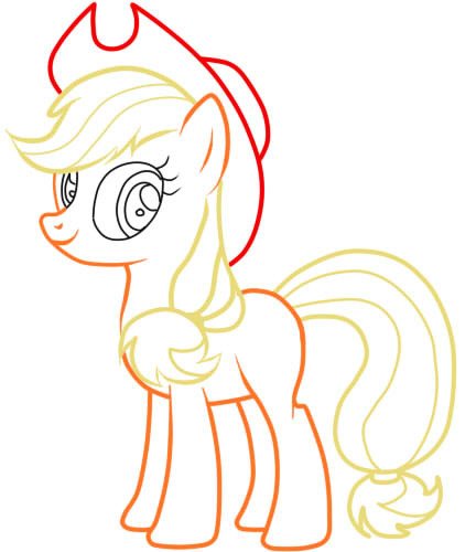 Эпплджек для срисовки карандашом