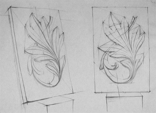 Построение гипсового орнамента