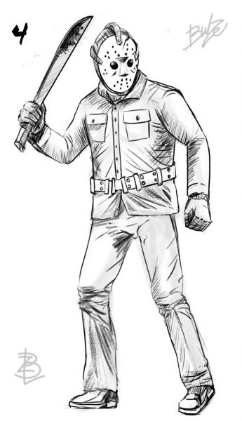 Джейсон Вурхис убийца раскраска