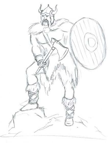 Рисунки викингов для срисовки