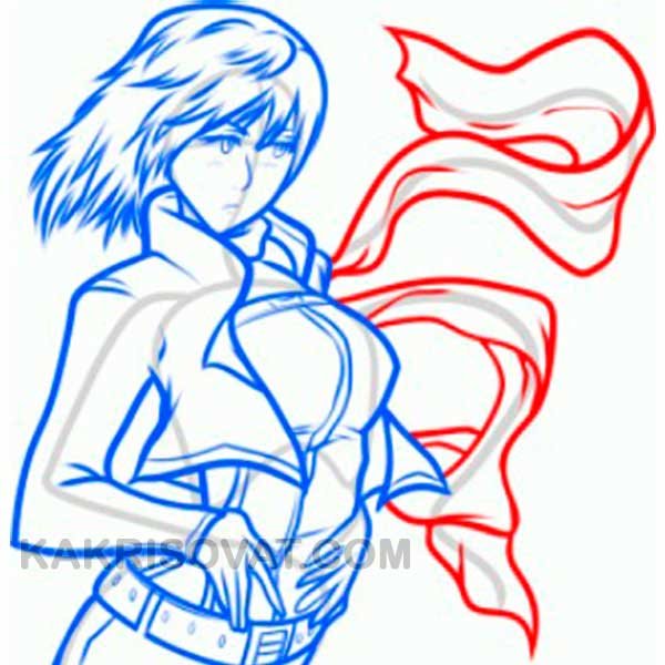 Атака титанов рисунки поэтапно