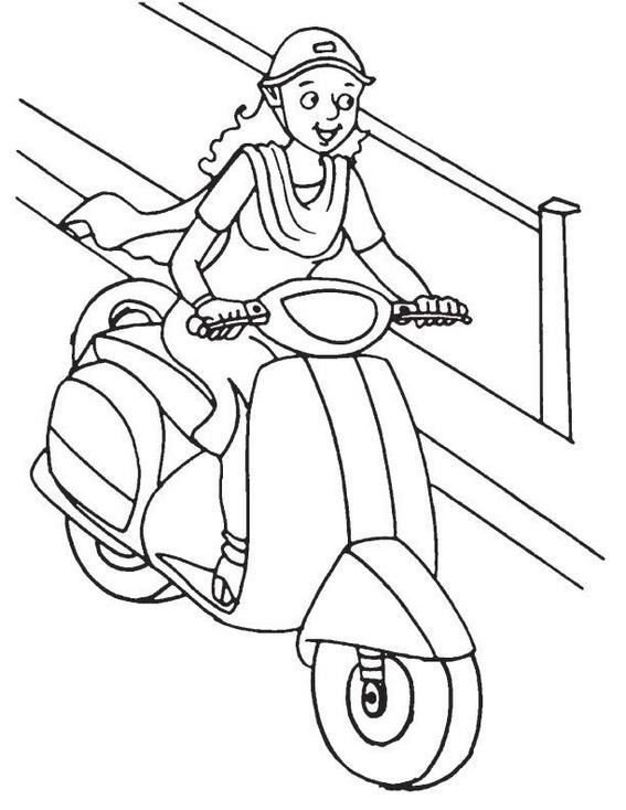 Скутер рисунок для детей
