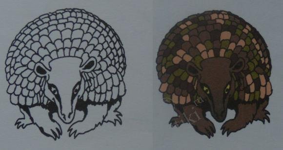 Броненосец животное рисунок карандашом