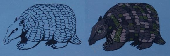 Рисунок броненосца поэтапно для детей