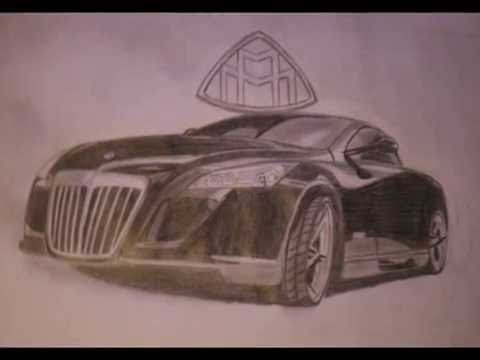 Майбах рисунок карандашом