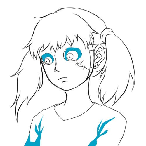 Салли фейс раскраска для срисовки