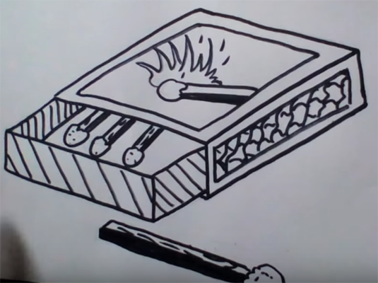 Рисование спички