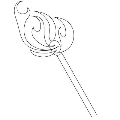 Горящая спичка раскраска