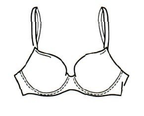 Лифчик карандашом