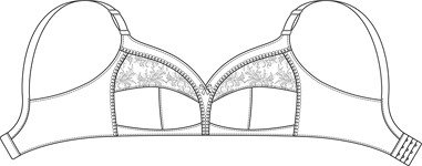 Бескаркасный бюстгальтер эскиз