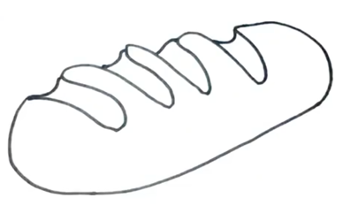 Батон раскраска для детей