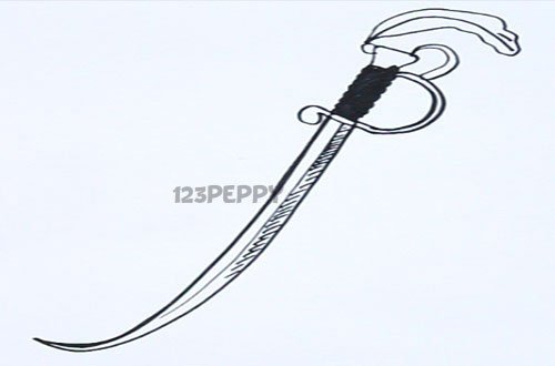 Шпага рисунок карандашом