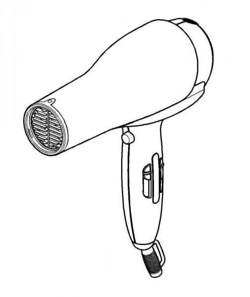 Нарисованный фен для волос