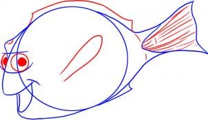 Немо карандашом поэтапно