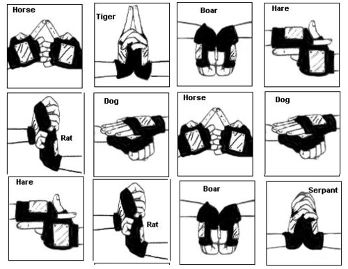 Движения дзюцу руками из Наруто