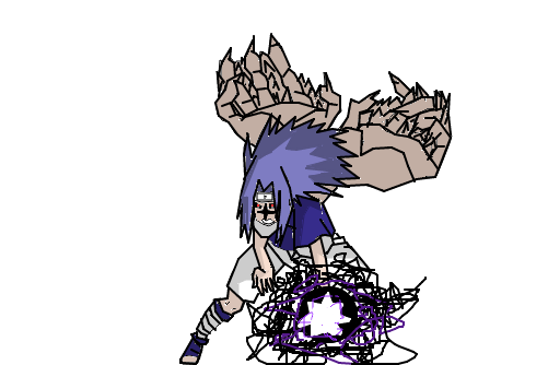 Раскраски Наруто Саске с Чидори