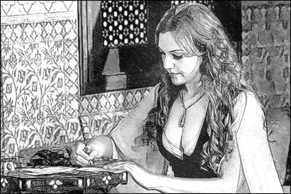 Хюррем и Сулейм ае рисунок