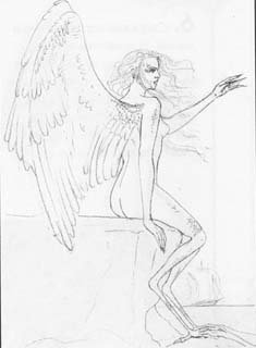 Сиреноголовый рисунок карандашом