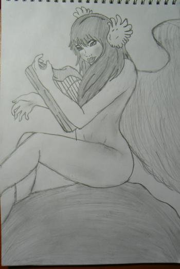 Сиреноголовый рисунок карандашом для новичков