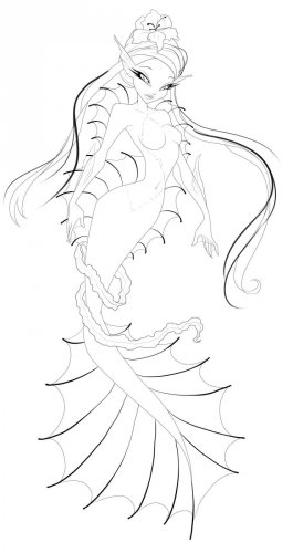 Винкс сирена раскраска