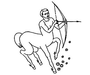 Стрелец знак зодиака раскраска