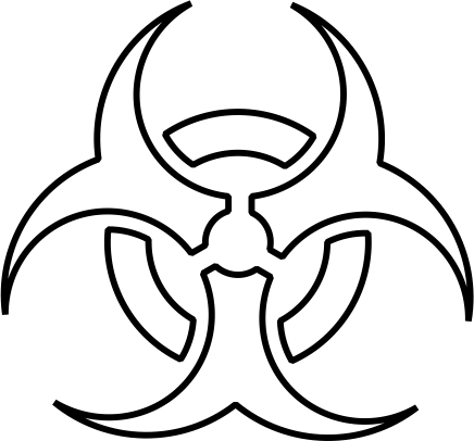 Трафарет биологическая опасность