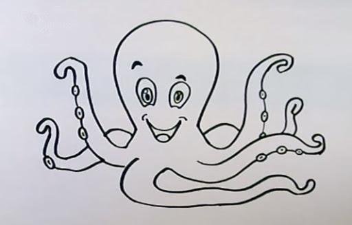 Рисование осьминог