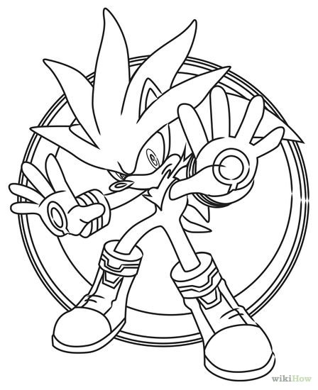 Раскраски Соник бум Сильвер