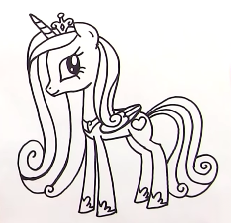 Пони карандашом принцессы Каденс