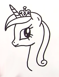 Принцесса Каденс набросок карандашом