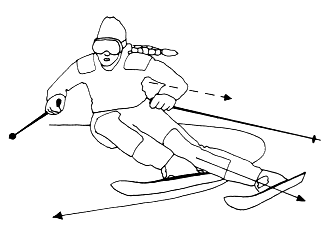 Лыжник раскраска