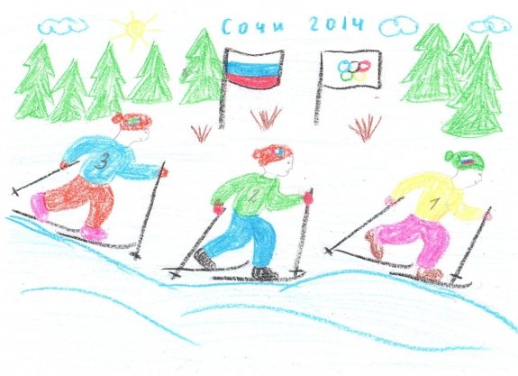 Как нарисовать лыжника (64 фото)