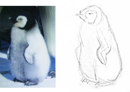 Пингвиненок скетч