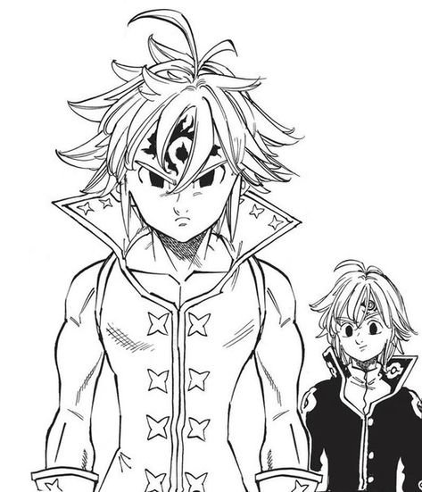 7 Смертных грехов Мелиодас карандашом