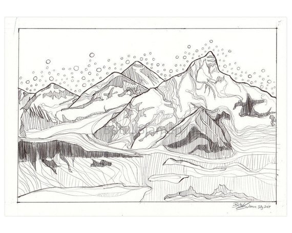 Поэтапное рисование пейзажа