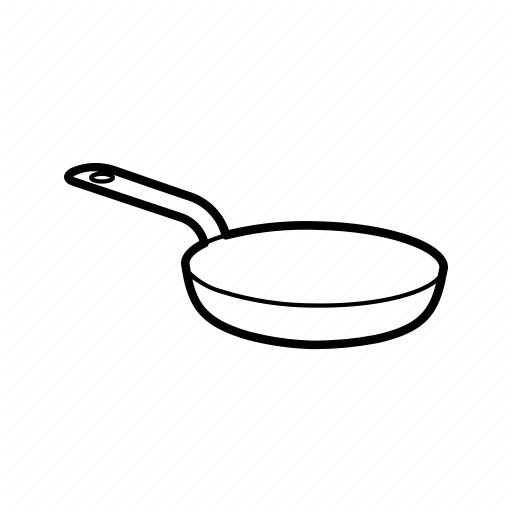 Раскраска сковорода для детей