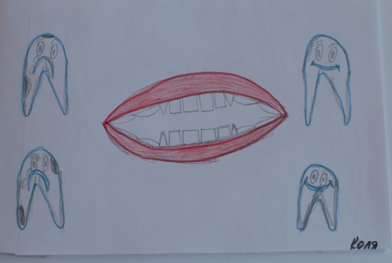 Рисование зубы средняя группа