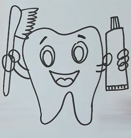 Зубы для рисования